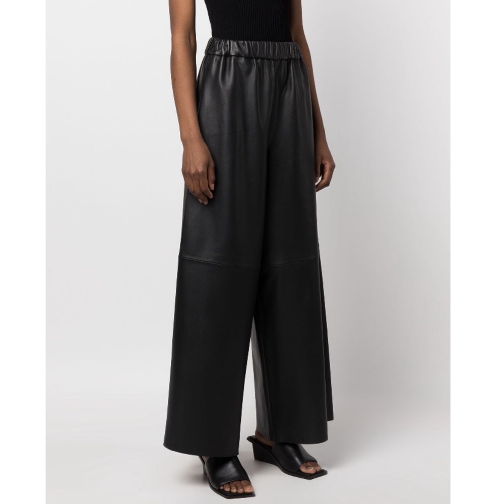The Frankie Shop Lambskin Wide Leg Pants NWT